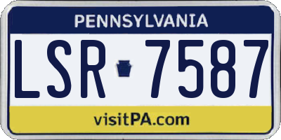 PA license plate LSR7587
