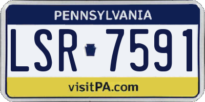 PA license plate LSR7591