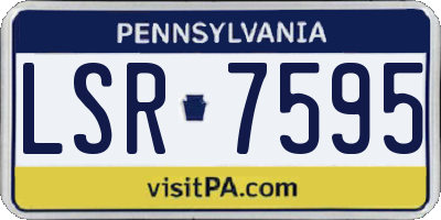 PA license plate LSR7595