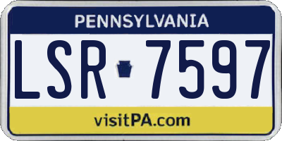 PA license plate LSR7597