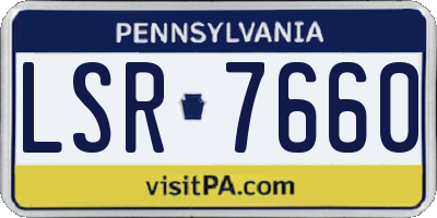 PA license plate LSR7660