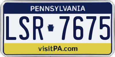 PA license plate LSR7675
