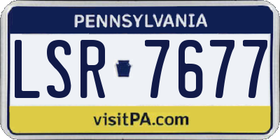 PA license plate LSR7677