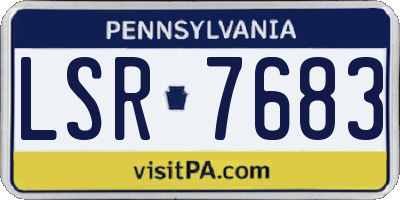 PA license plate LSR7683