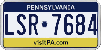 PA license plate LSR7684