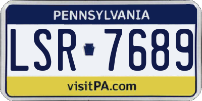 PA license plate LSR7689
