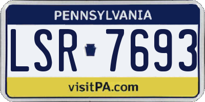 PA license plate LSR7693