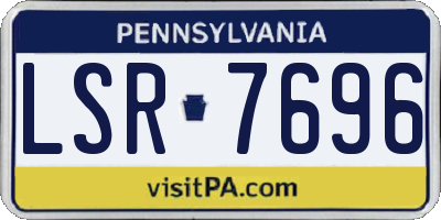 PA license plate LSR7696