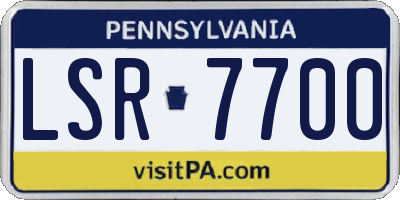 PA license plate LSR7700