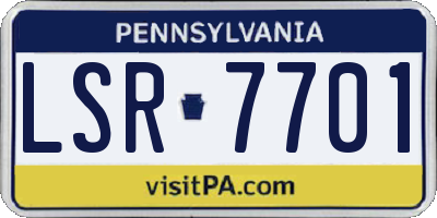 PA license plate LSR7701