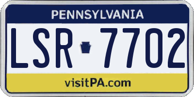 PA license plate LSR7702