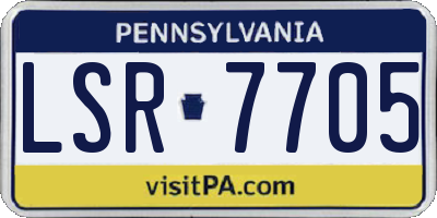 PA license plate LSR7705