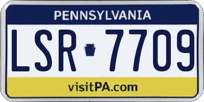PA license plate LSR7709