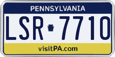 PA license plate LSR7710