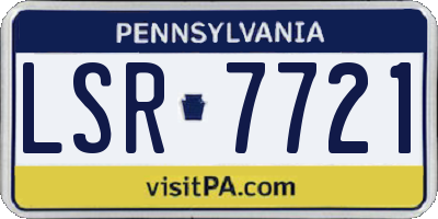 PA license plate LSR7721