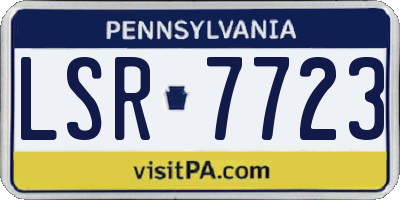 PA license plate LSR7723