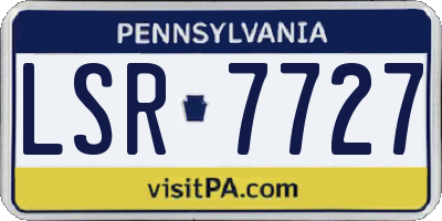 PA license plate LSR7727