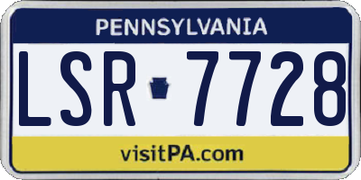 PA license plate LSR7728