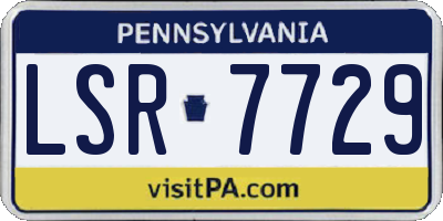 PA license plate LSR7729