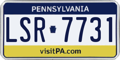 PA license plate LSR7731