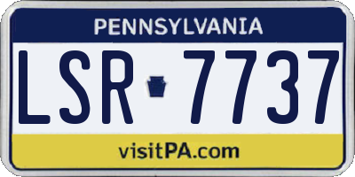 PA license plate LSR7737