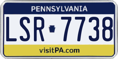 PA license plate LSR7738
