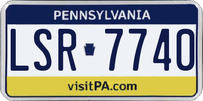 PA license plate LSR7740