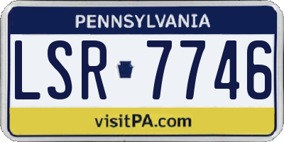 PA license plate LSR7746