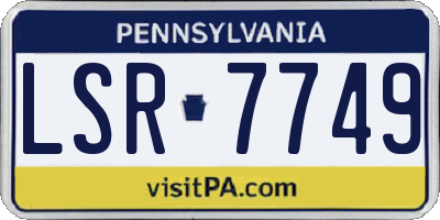 PA license plate LSR7749