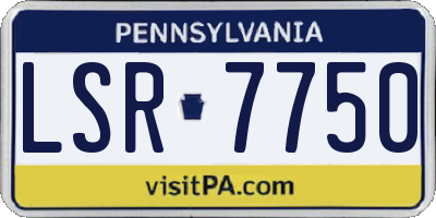 PA license plate LSR7750
