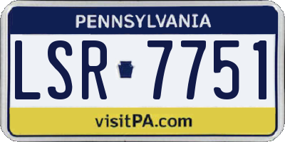 PA license plate LSR7751