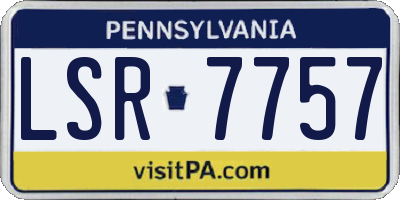 PA license plate LSR7757