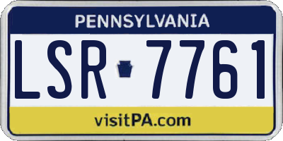 PA license plate LSR7761