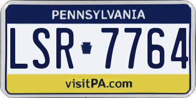 PA license plate LSR7764
