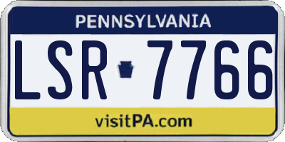 PA license plate LSR7766