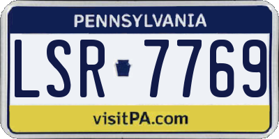 PA license plate LSR7769