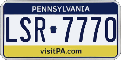 PA license plate LSR7770
