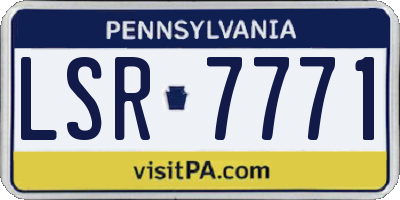 PA license plate LSR7771
