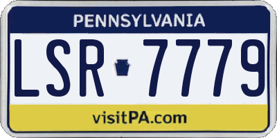 PA license plate LSR7779