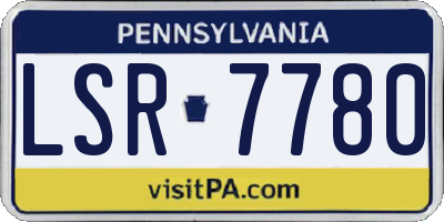 PA license plate LSR7780