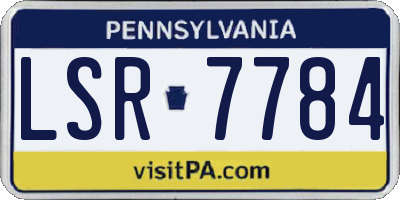 PA license plate LSR7784