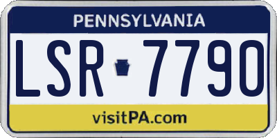 PA license plate LSR7790