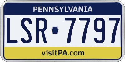 PA license plate LSR7797