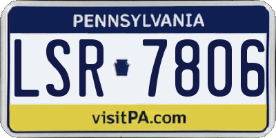 PA license plate LSR7806