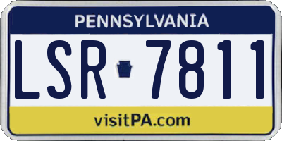 PA license plate LSR7811