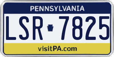 PA license plate LSR7825