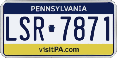 PA license plate LSR7871