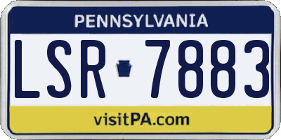PA license plate LSR7883