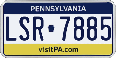 PA license plate LSR7885