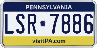PA license plate LSR7886